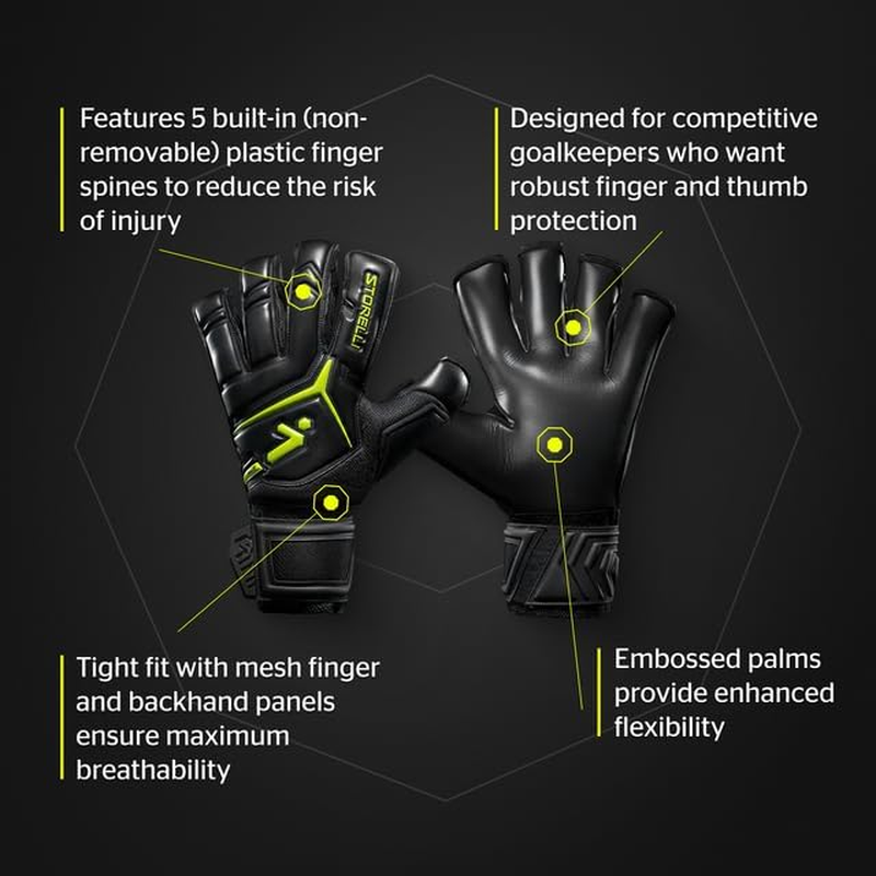 Storelli Gladiator Elite Goalkeeper Gloves | High-Performance Soccer Goalie Gloves | Premium Finger and Hand Protection image number 4