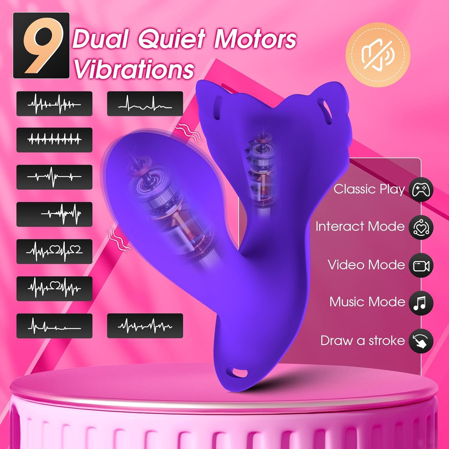 Funflick APP Control Panty Wearable Dildo Vibrator, Insert Vibrating Dildo Womens Sex Toys with 9 Vibrations, BDSM APP Control Vibrator Adult Sex Toys, G Spot Clitorious Stimulators Female Sex Toy Sexual Pleasure Tools for Women, Lifelike Silicone Sexual Wellness Products for Vagina Anal Stimulation, Strap on Adult Toys for Women Lesbian Couple image number 1