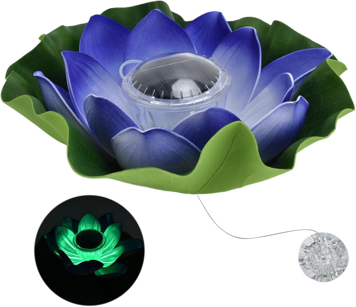 Solar LED Lotus Light Waterproof Floating Outdoor Garden Decoration image number 6