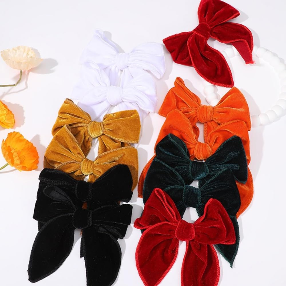 Pack of 1 Velvet Bow Hairpin Women'S Hair Clip Hair Bow Hair Pin Non-Slip Hair Accessories for Daily Wear Wedding Party Christmas, Brown