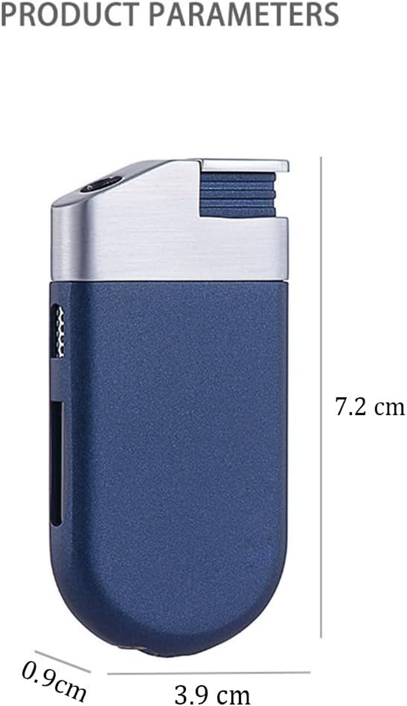Windproof Torch Lighter, Single Jet Flame, Metal Construction, Adjustable Flame, Refillable (1, Silver) image number 3