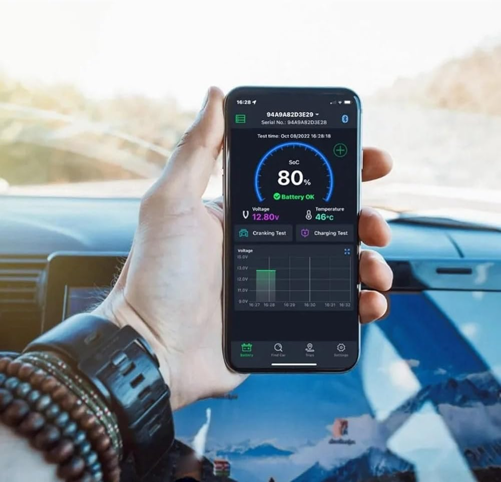 Wireless Bluetooth GPS Tracker 12V Battery Monitory BM6 with Car Battery Health Check APP Monitoring Battery Tester image number 4