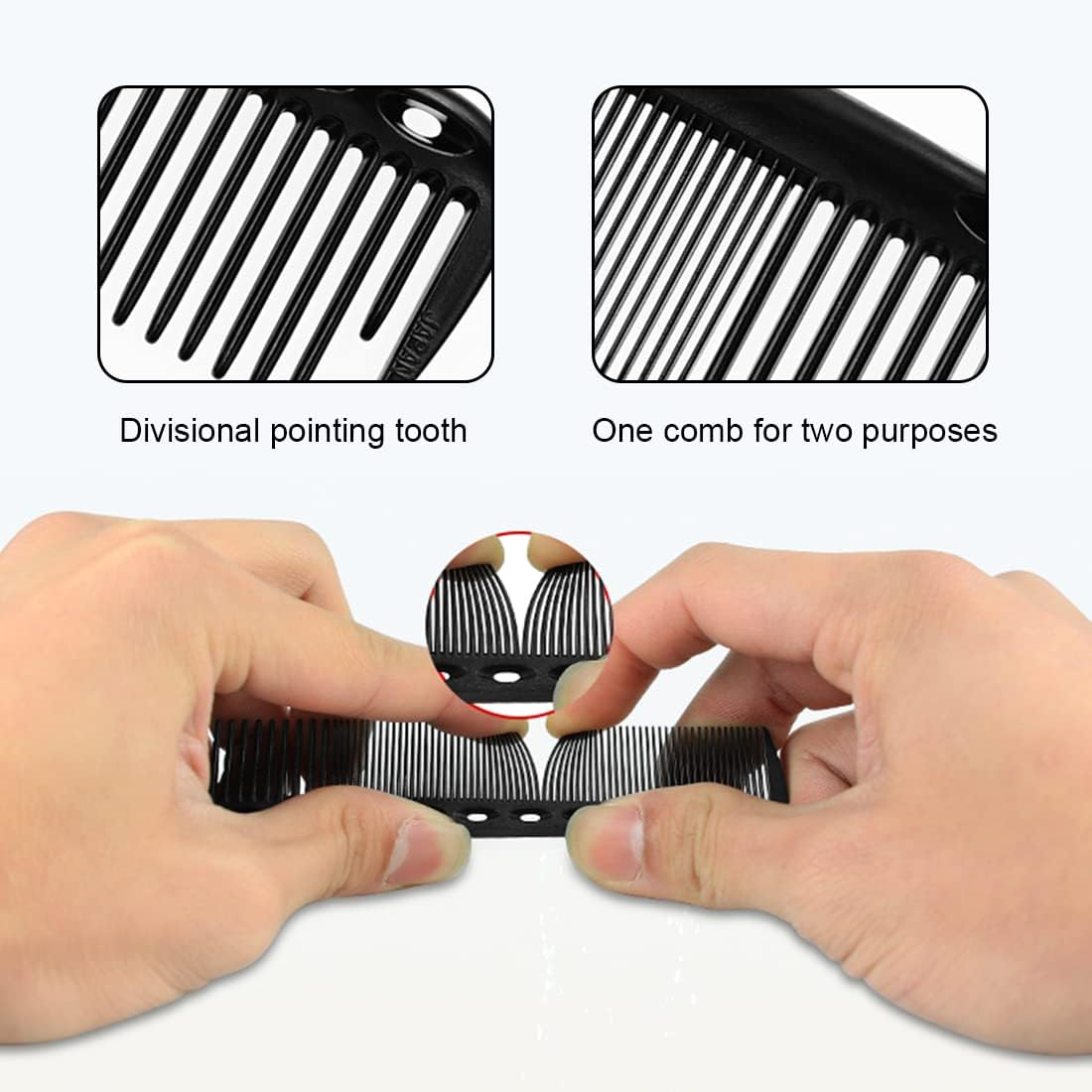 NIANOPKM Professional Hair Comb, 3 Carbon Combs, Antistatic, Men'S Women'S Hairdresser Styling Comb for Various Types of Hair image number 5