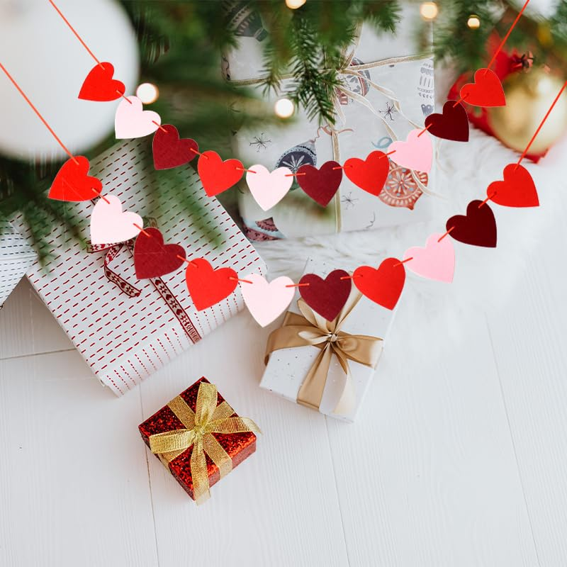 Valentines Day Decorations for the Home Bedroom Classroom Office Party Wedding Anniversary Valentines Day Banner Decorations Engagement Banners and Signs Hanging Heart Wedding Decor Banners image number 4