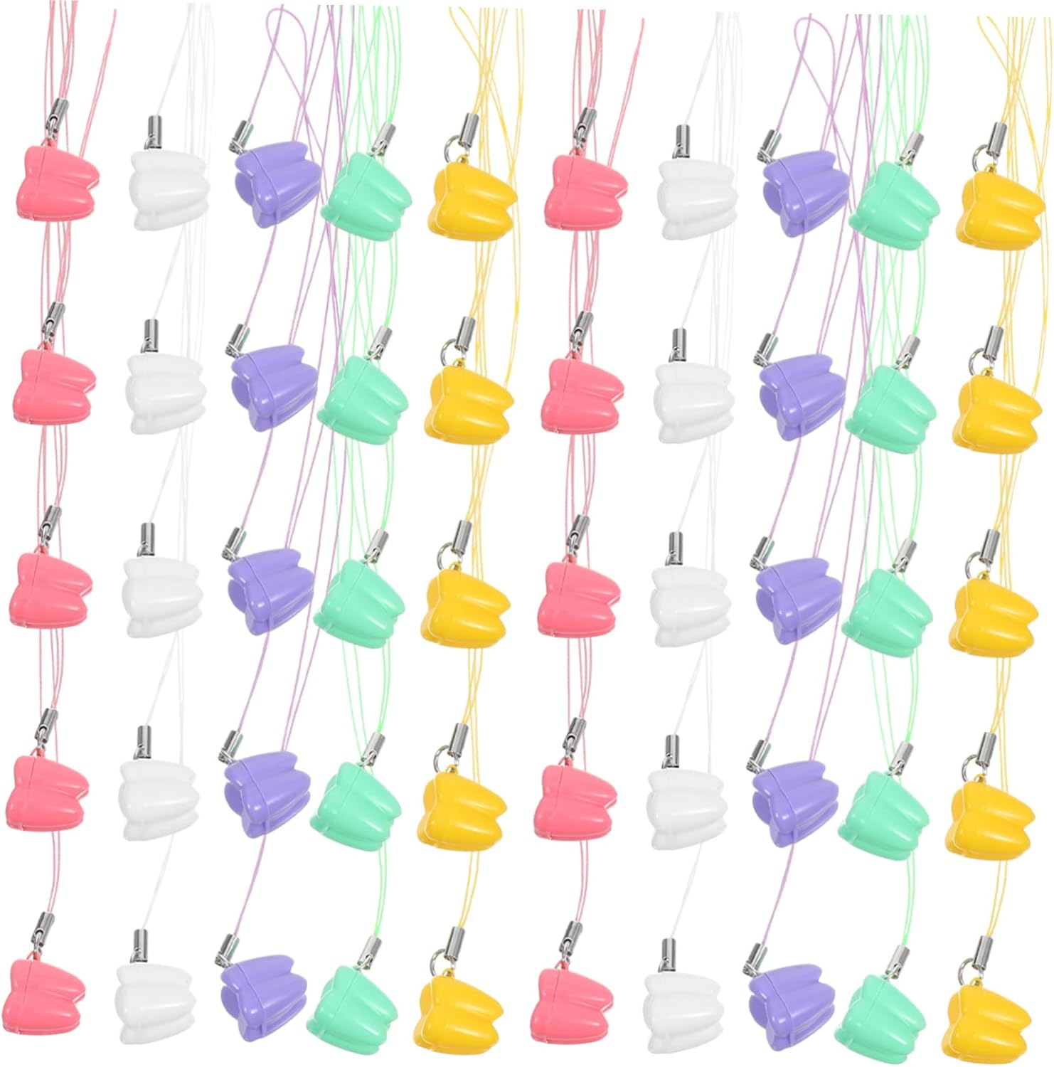 50Pcs Tooth Holders with Secure Lock Plastic Tooth Storage Boxes for Multi-Color for School Parties and Goodie Bag Fillers image number 4