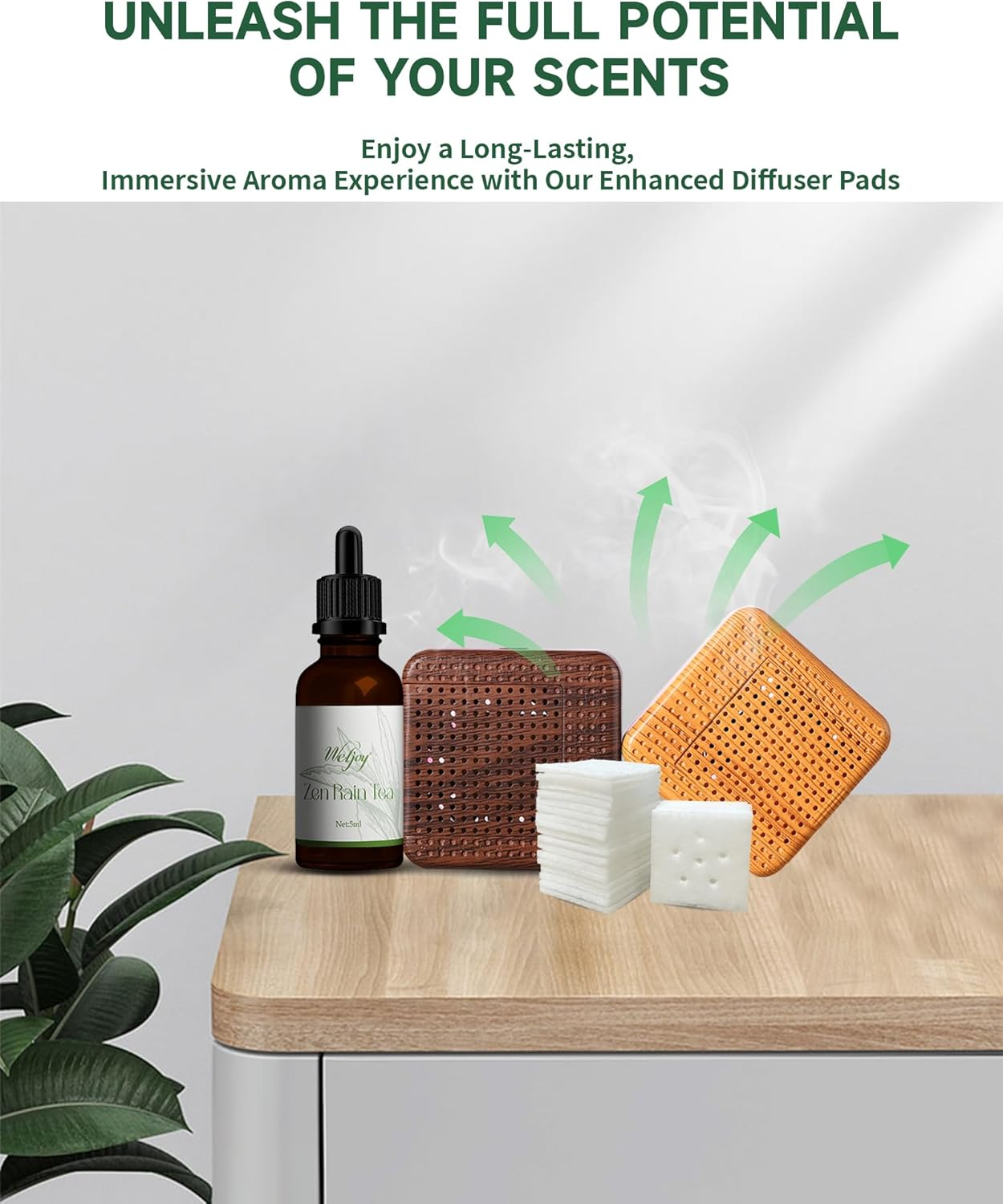 Replacement Pads 50 Pieces for Portable Essential Oil Diffuser with Good Absorbent image number 3