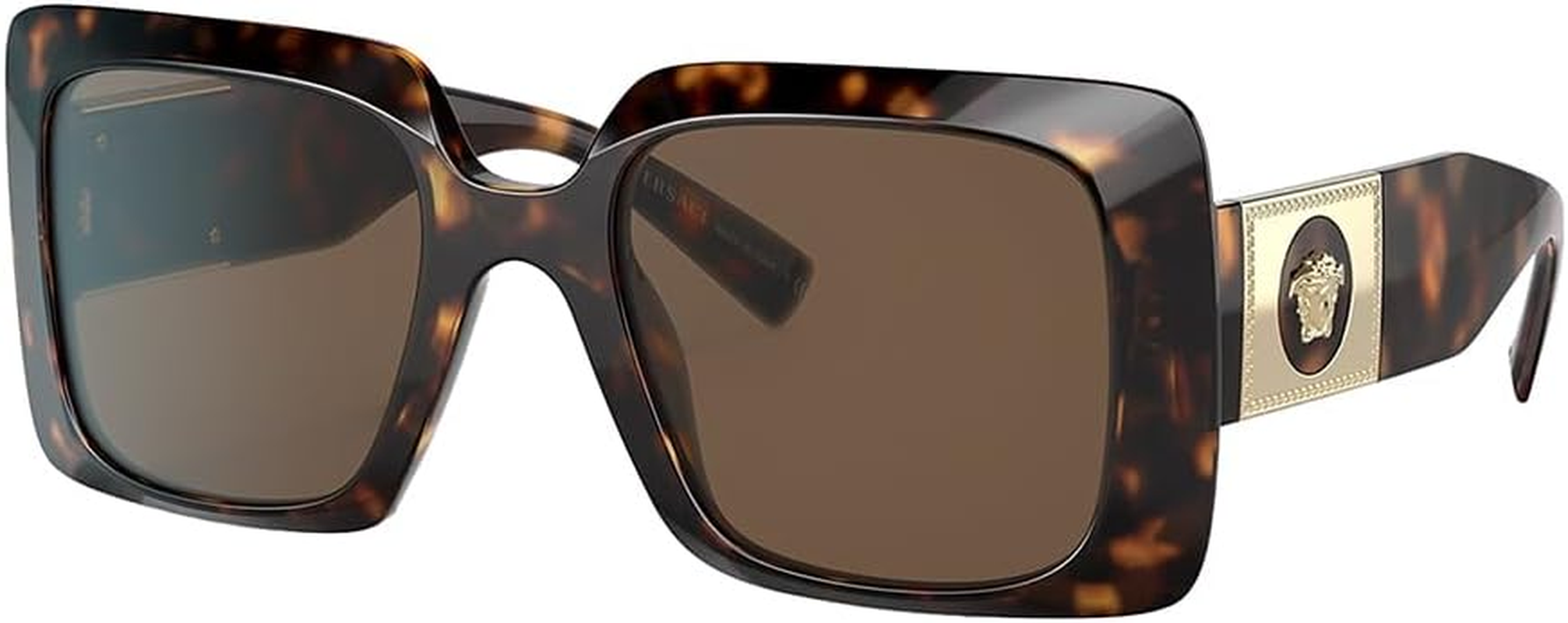 Versace Woman Sunglasses Havana Frame, Dark Brown Lenses, 54MM image number 2