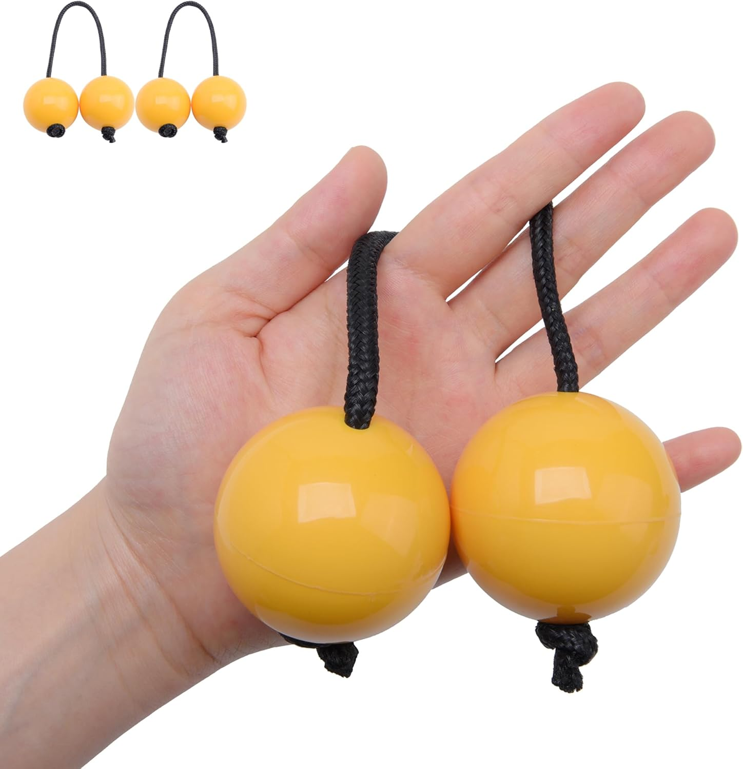 MGTECH 2 Pairs Aslatua Shakers, Kashaka Musical Percussion Instrument African Asalato Shaker Rhythmic Balls, Green