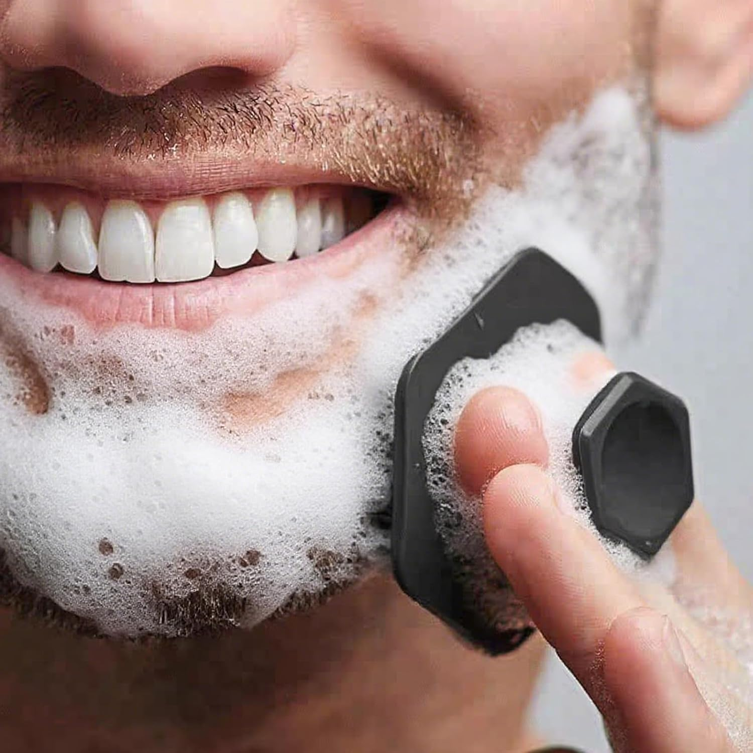 2Pcs Men'S Face Scrubber - Silicone Facial Cleansing Brush & Exfoliator Pad | Gentle Dead Skin Remover, Shower & Bathroom Accessories, Long-Lasting image number 3