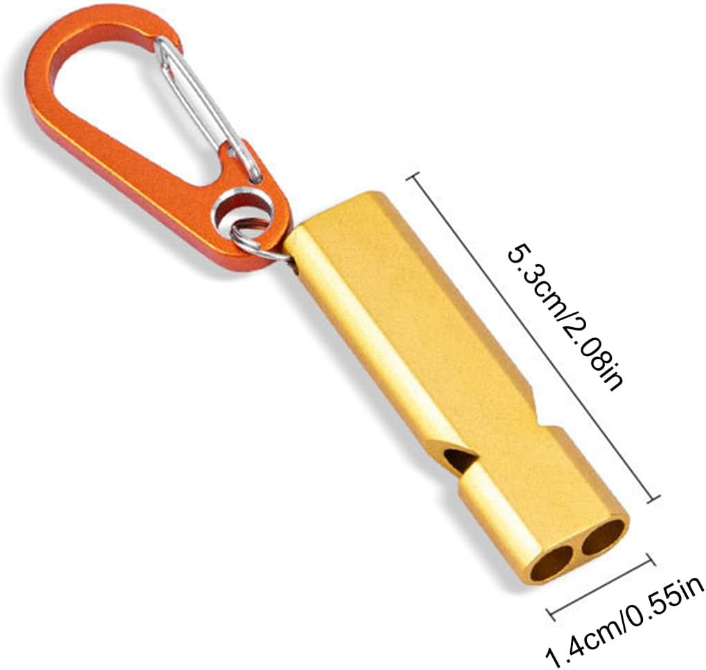 Safety Whistle &ndash; High Pitch Double Tube 120Db Survival Whistle, Emergencys Sound Alert | Loud Outdoor Whistle for Hiking, Camping, Boating, Rescue Tools, Portable -Defense Gear for Travel image number 1