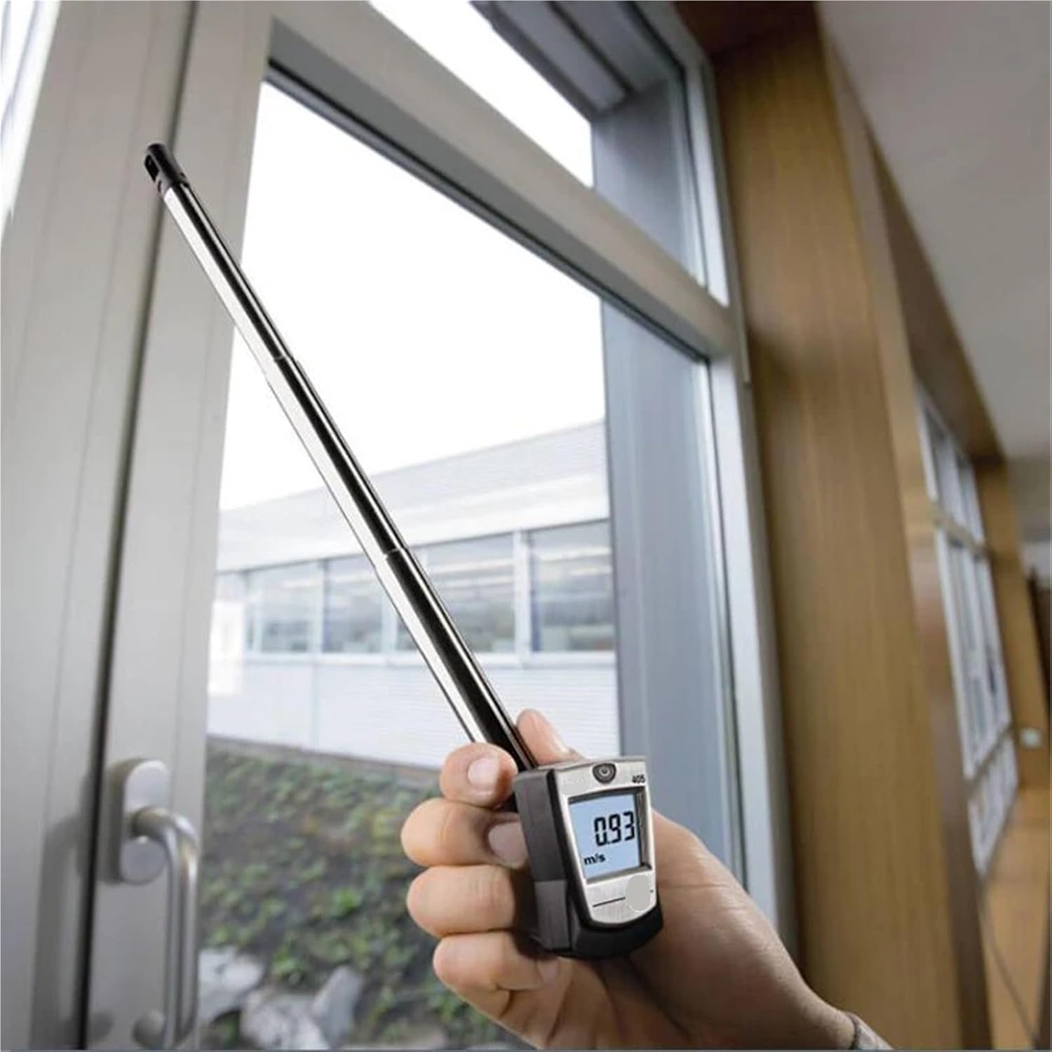 Thermal Anemometer with Duct Holder Air/Wind Flow Volume Speed Temperature Meter Tester