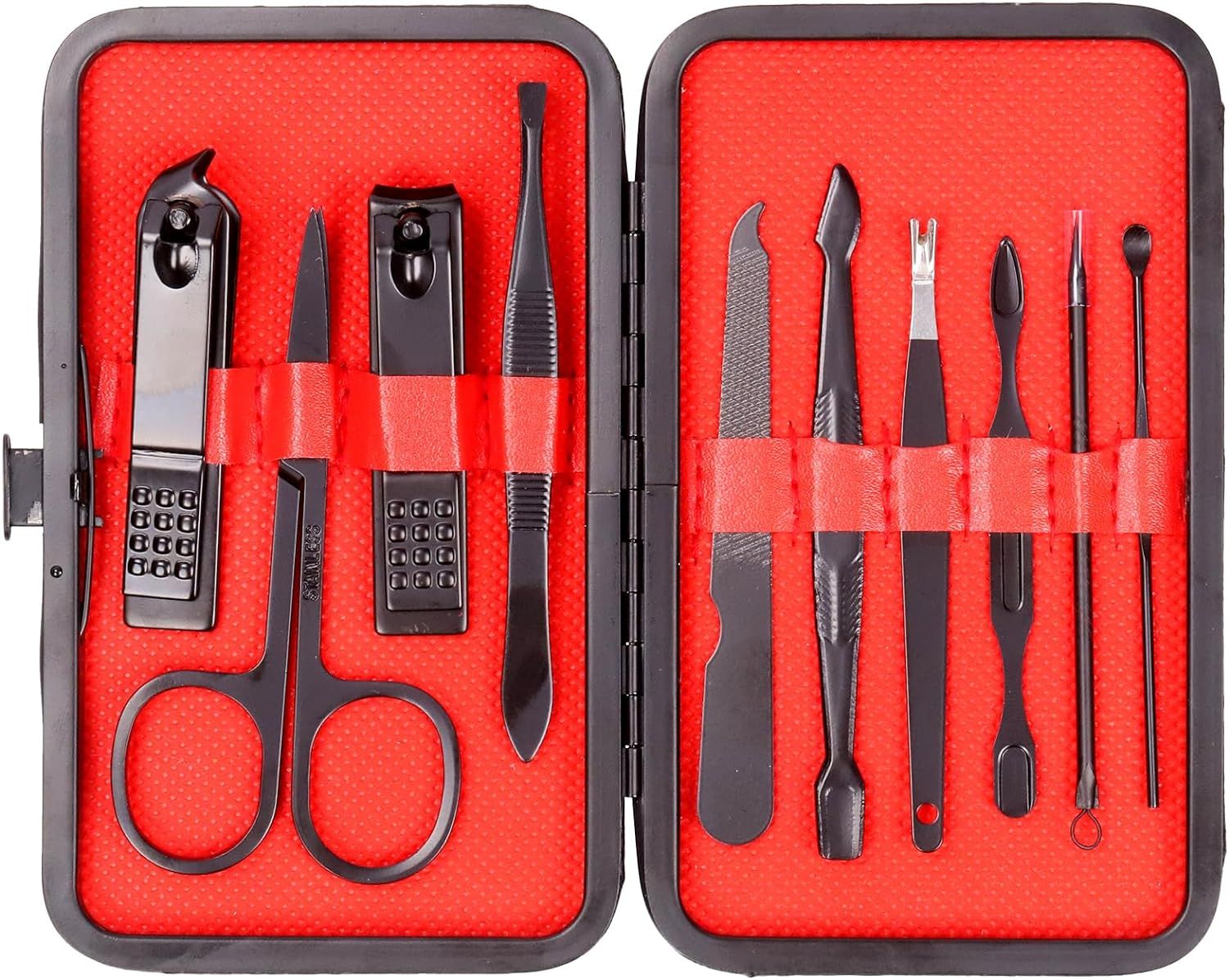 Swpeet 12Pcs Manicure Set, Nail Clippers Set, High Precisio Stainless Steel Nail Cutter Pedicure Kit Grooming Kit Manicure Fingernails, Toenails with Portable Stylish Case for Personal Care, Rose Gold