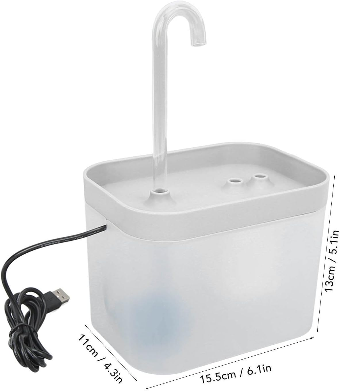 Cat Fountain, 1.5 L PP Material Drinking Fountain for Cat, IPX8 Waterproof 25 Db Quiet Automatic Cat Drinking Fountain for Pets, Dogs and Cats image number 4