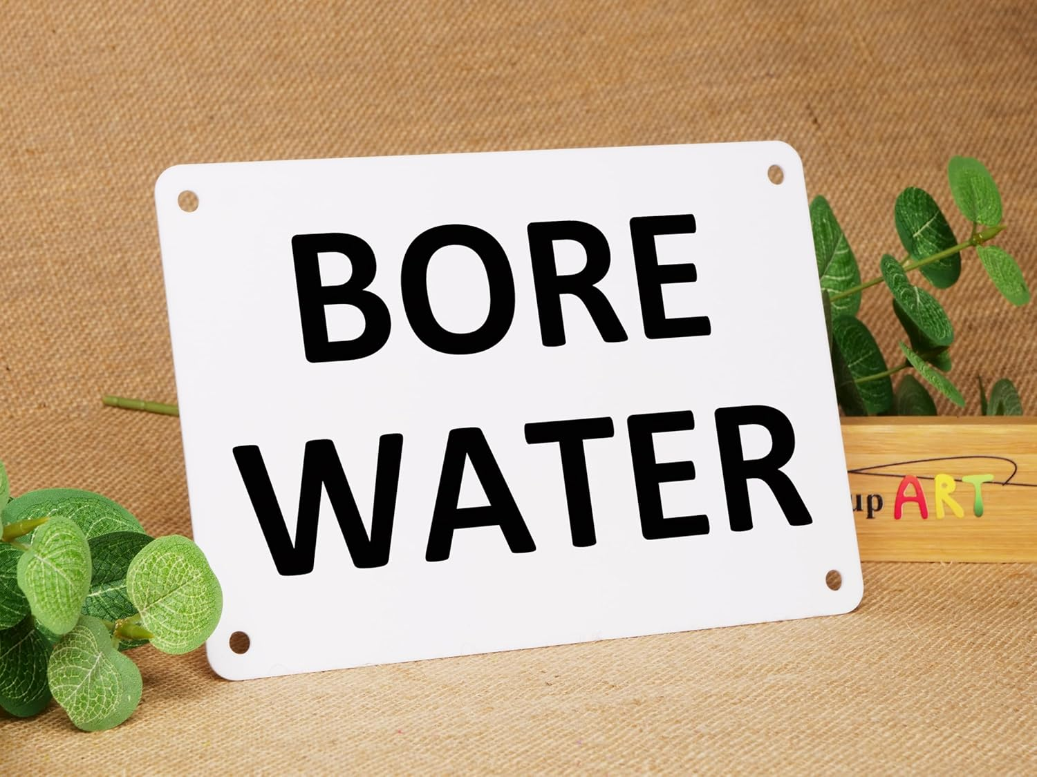 BORE WATER Acrylic Sign &ndash; Not Drinking Water, Outdoor Waterproof Plaque image number 1