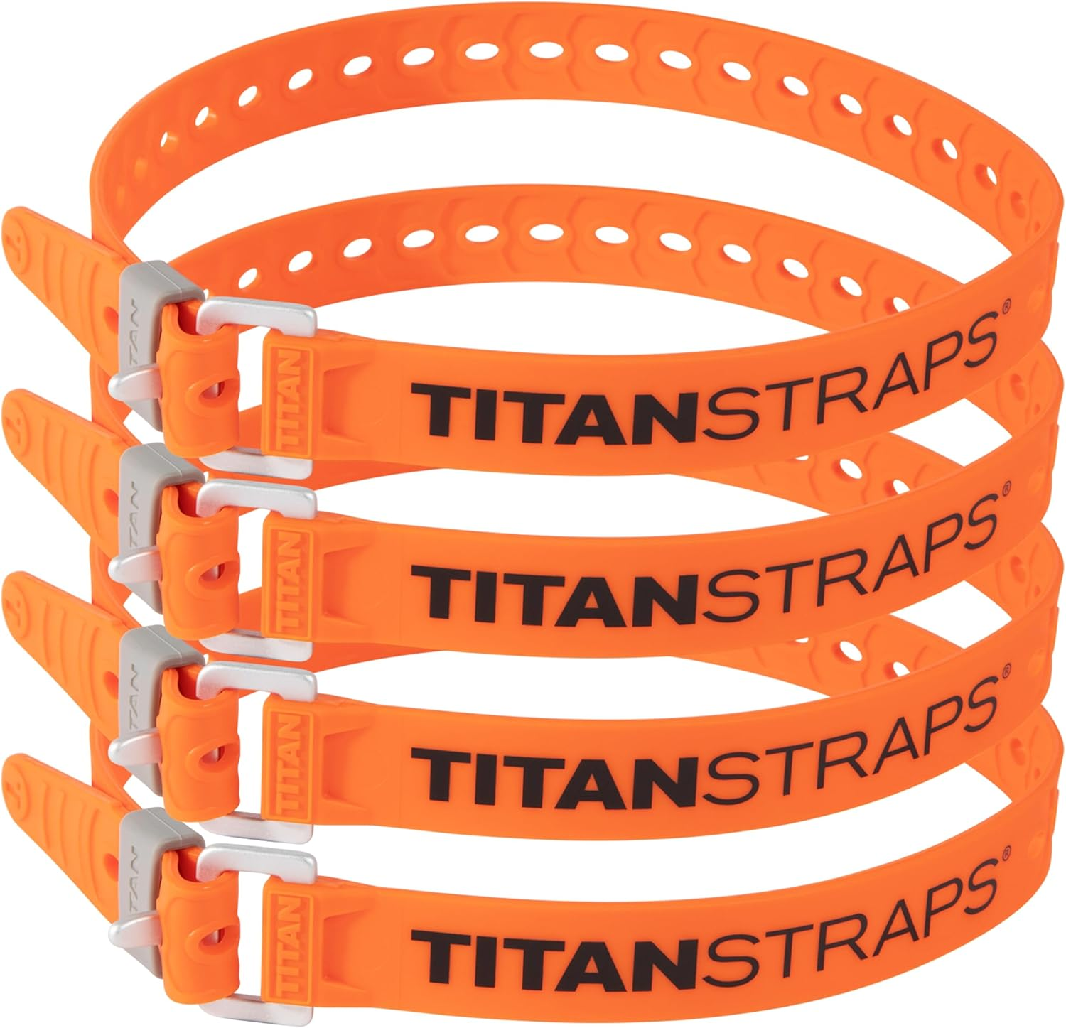 Titan Utility Straps &ndash; Safety Strap Set to Secure Splits, Cargo Bikes, Garden Hoses, Wood Working Projects &ndash; 60 Lb. Working Load, 18" Length, Fluoro Yellow, 4-Pack image number 6