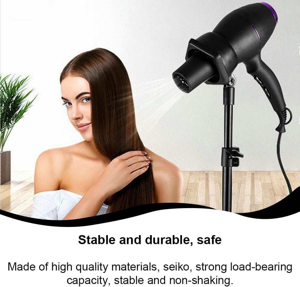 Hair Dryer Stand, 180 Degree Rotating Lazy Hair Dryer Stand, Lazy Stand Floor Hair Dryer Stand, Adjustable Height Hair Dryer Holder, Hands Free Hair Dryer Stand Holder Free Your Hands image number 3