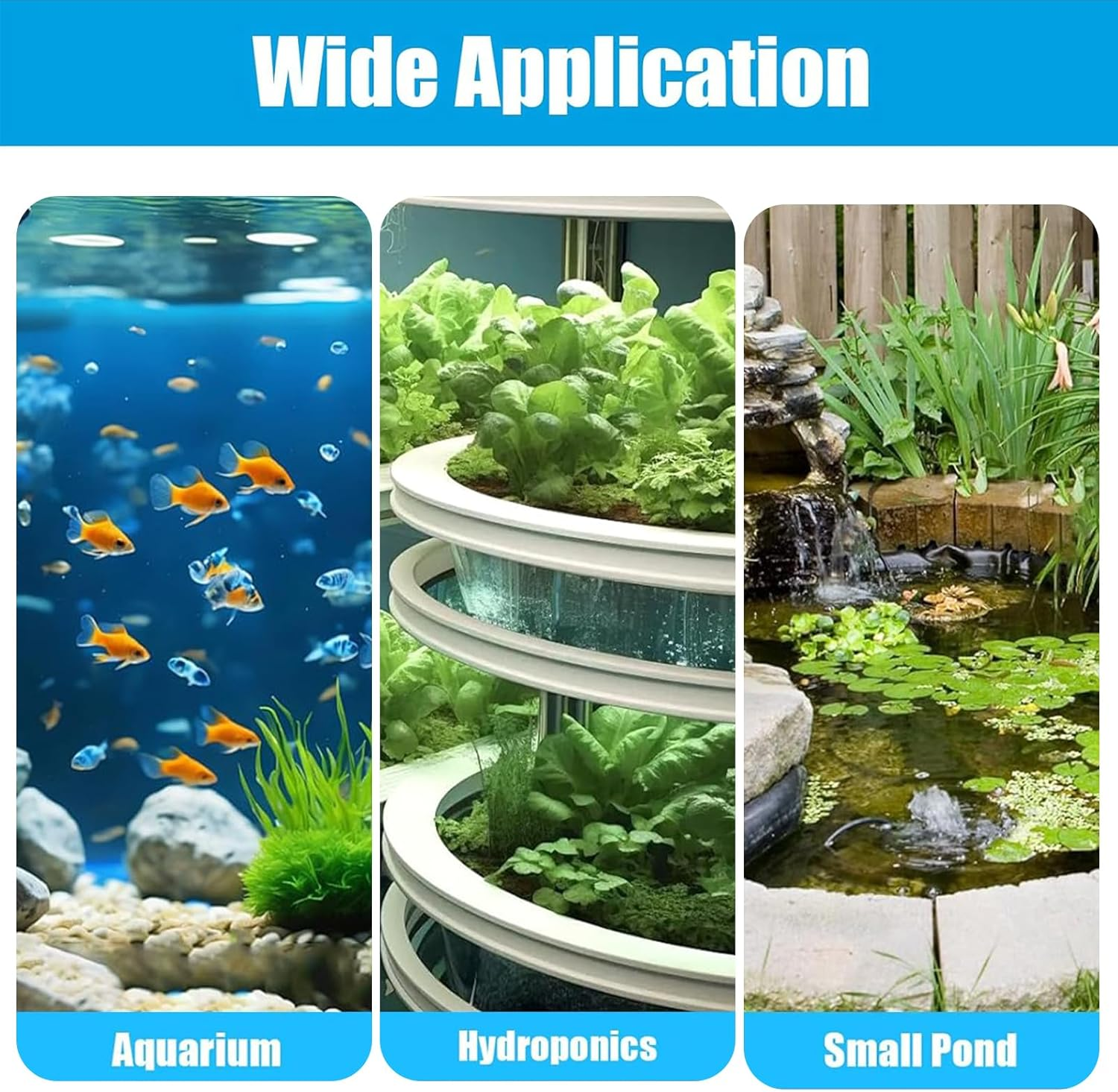 XIULIUU Aquarium Air Pump, 300GPH 4 Outlets Corded Electric Fish Tank Oxygen Pump, Ultra Quiet Aquarium Bubbler for up to 1200 Liters Fish and Turtle Freshwater Saltwater Tank image number 4