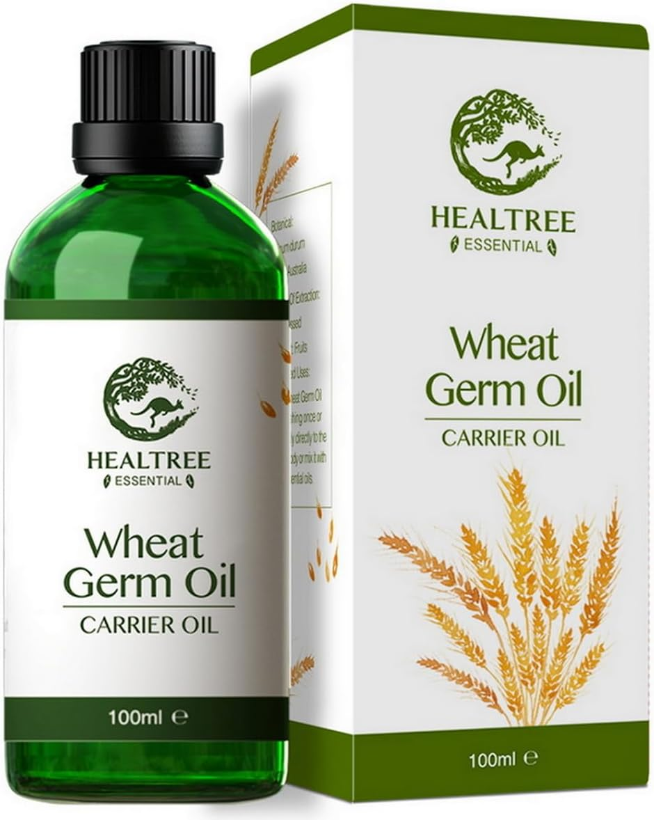 HEALTREE Wheat Germ Oil for Skin Care - Cold Pressed Wheatgerm Oil for Hair, Face or Body Massage Essential Oils (100Ml) image number 1