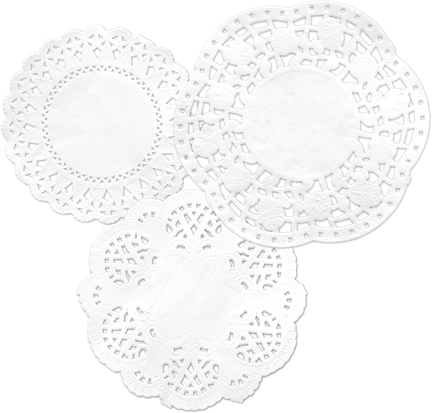 300 Sheets White round Lace Doilies Hollow Cutouts Vintage Collage Retro Deco Thin Decoupage 3 Small Sizes 3.5"/4"/4.5" for Scrapbooking Crafting Journal Planner (Doily) image number 5