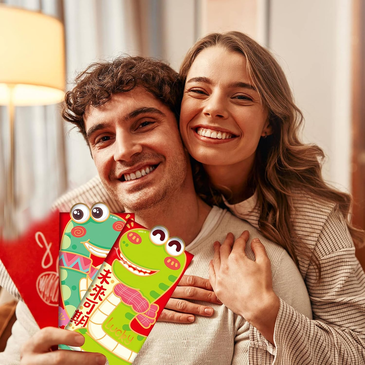 Chinese New Year Red Envelopes,12Pcs Red Envelopes Chinese Year of the Snake 2025 Lucky Money Envelopes for Cash Gifts,Cartoon Snake Hong Bao Red Pocket for New Year Spring Festival,8.8X16.8Cm image number 2