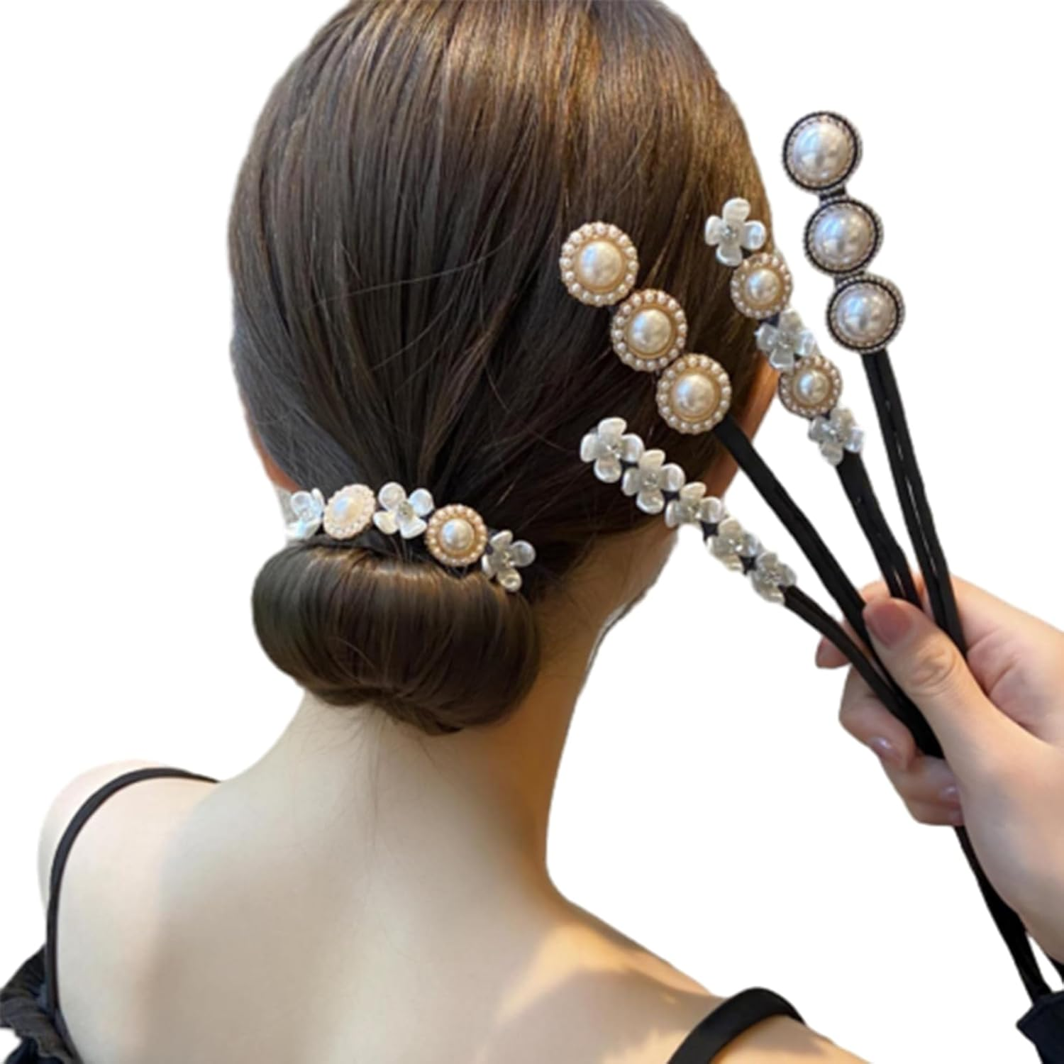 4PCS Women'S Hair Bun Makers - Classy Magic Clips, Reusable & Quick Easy Bun Styling Tools image number 4