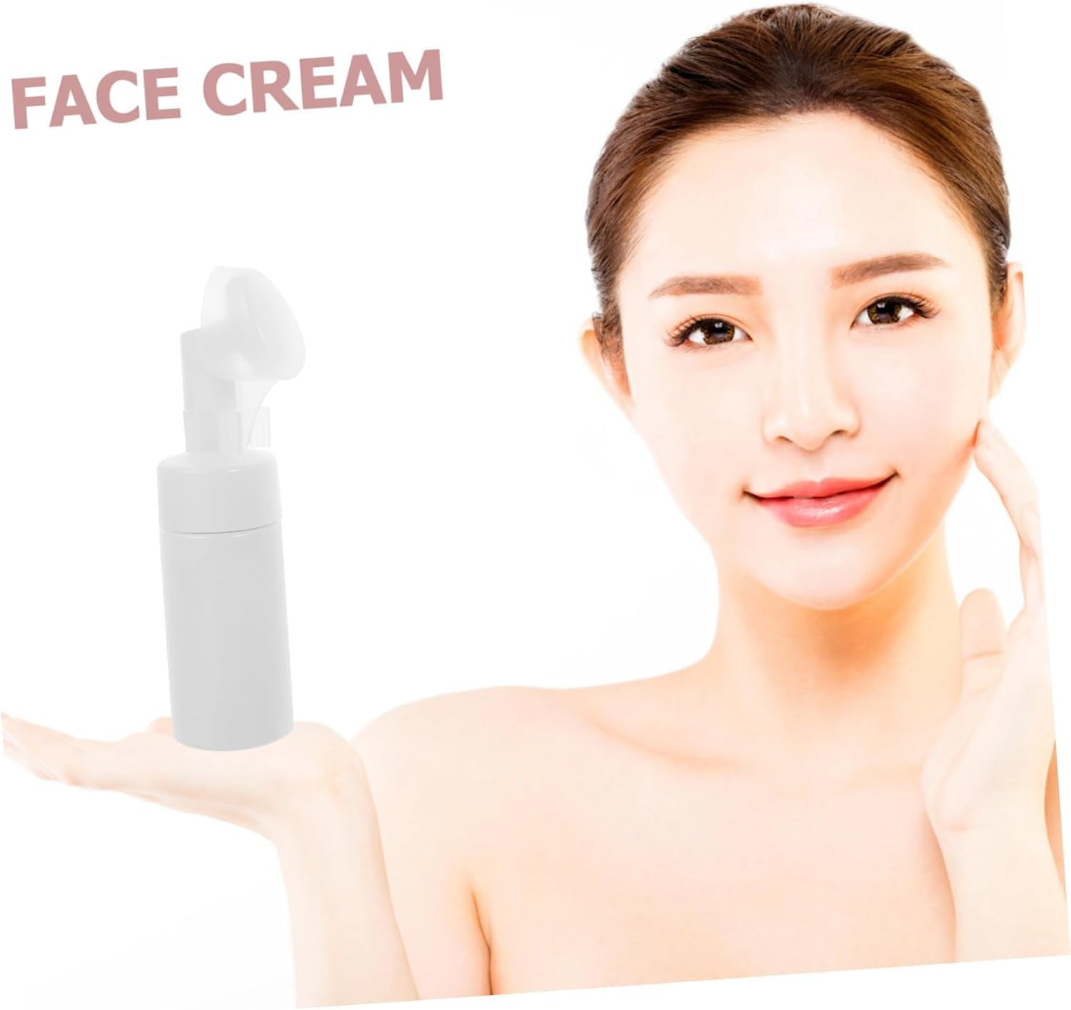 4Pcs Cleansing Bottle Body Wash Container Brush Travel Lotion Container Mini Bubble Bottle Brush Head Bottle Empty Bottle Plastic Face Massage Brush (White, Pack of One) image number 1