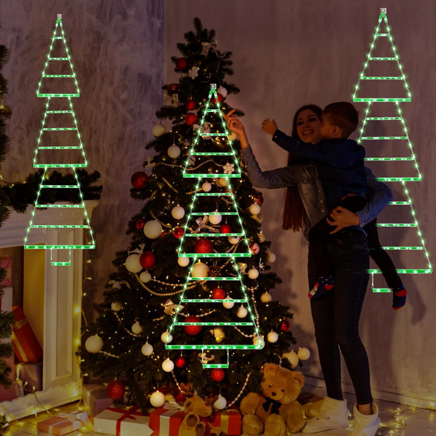 Outdoor Christmas Decorations Christmas Ladder Lights