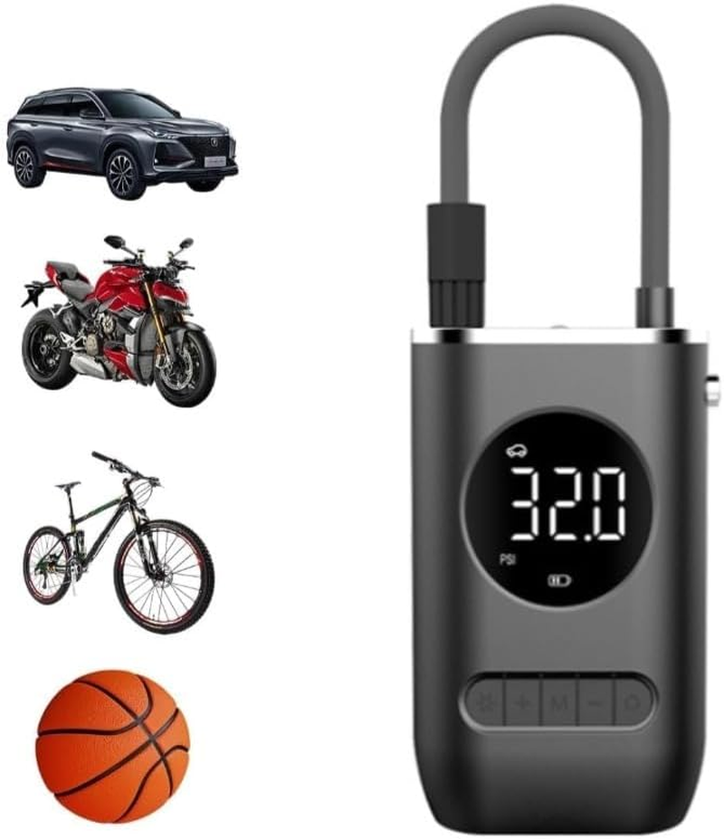 Tyre Inflator,Portable Air Compressor Fast Tire Pump for Car Bike Motorcycles Ball