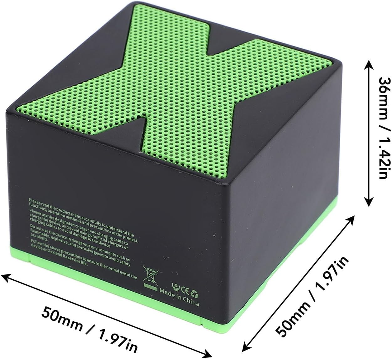 Generic Mini Speaker, Compact Metal ABS Small Speaker for Outdoor (Black)