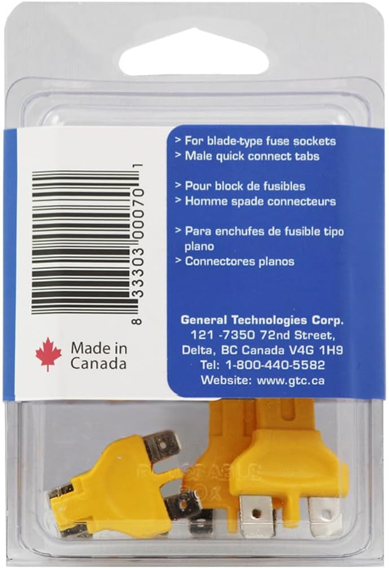 General Technologies Corp GTC CT6100 Fuse Socket Connector Kit, Yellow image number 1