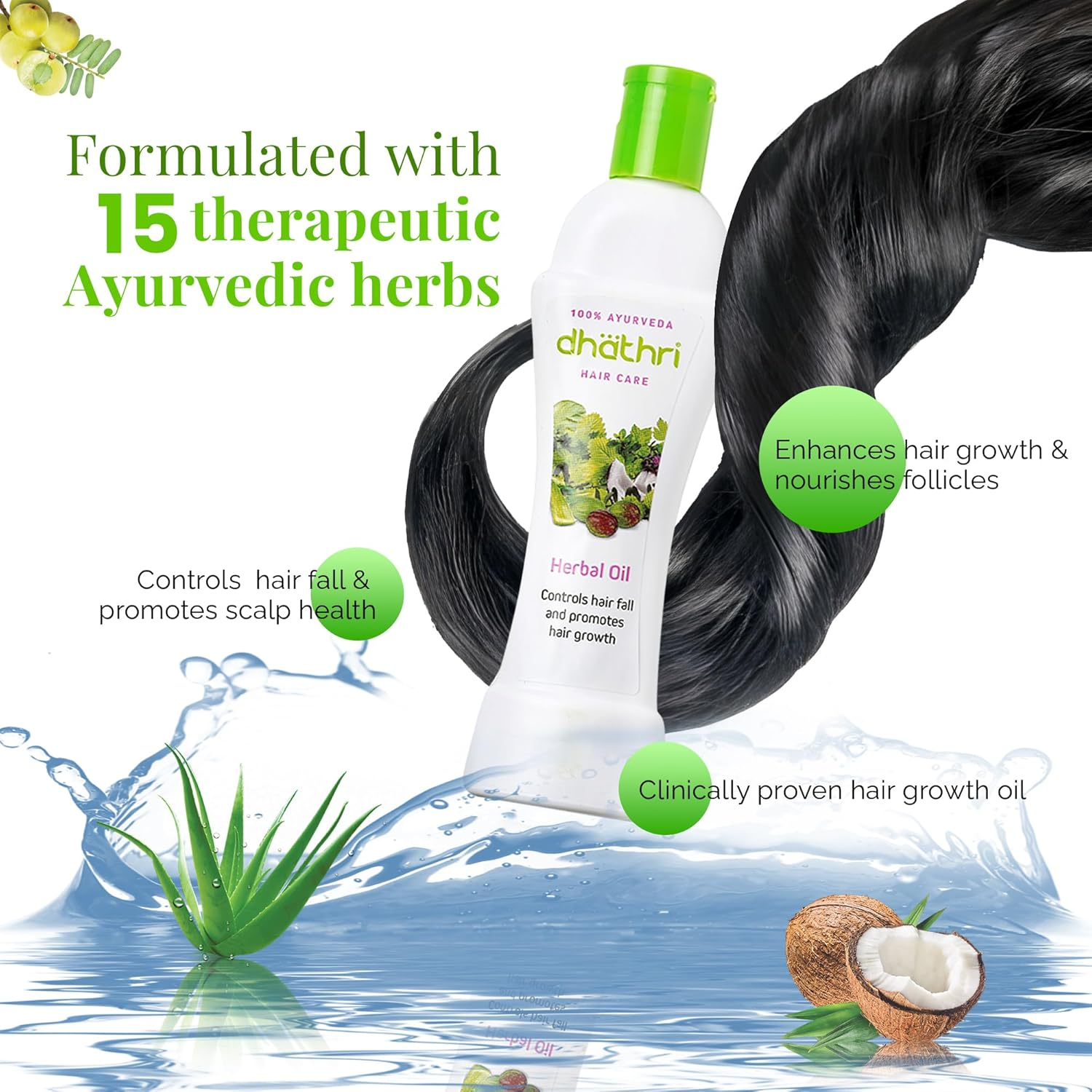 Dhathri HAIR CARE Herbal Oil Pack of 1-100 Ml Each image number 5