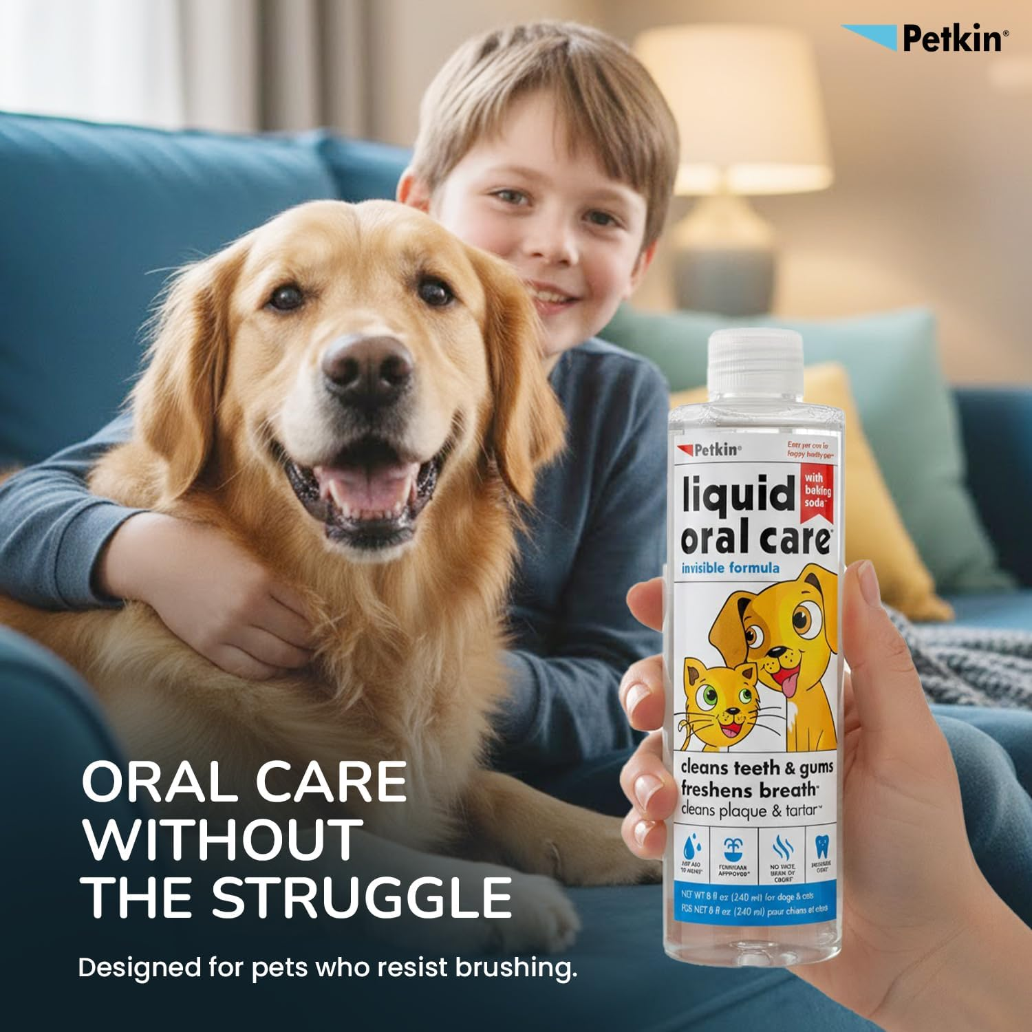 Petkin Invisible Formula Liquid Oral Care Teeth Dental Gums Fresh Breath Dogs and Cats image number 6