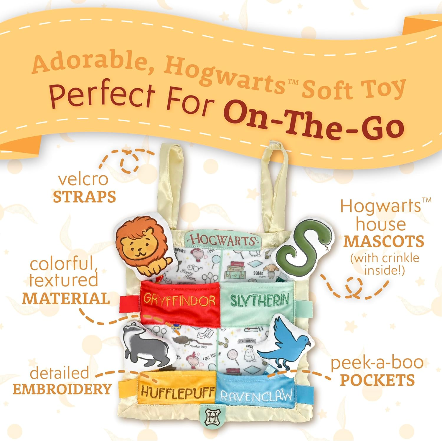 Harry Potter - On-The-Go Hogwarts House Blanky, Birth+ image number 4