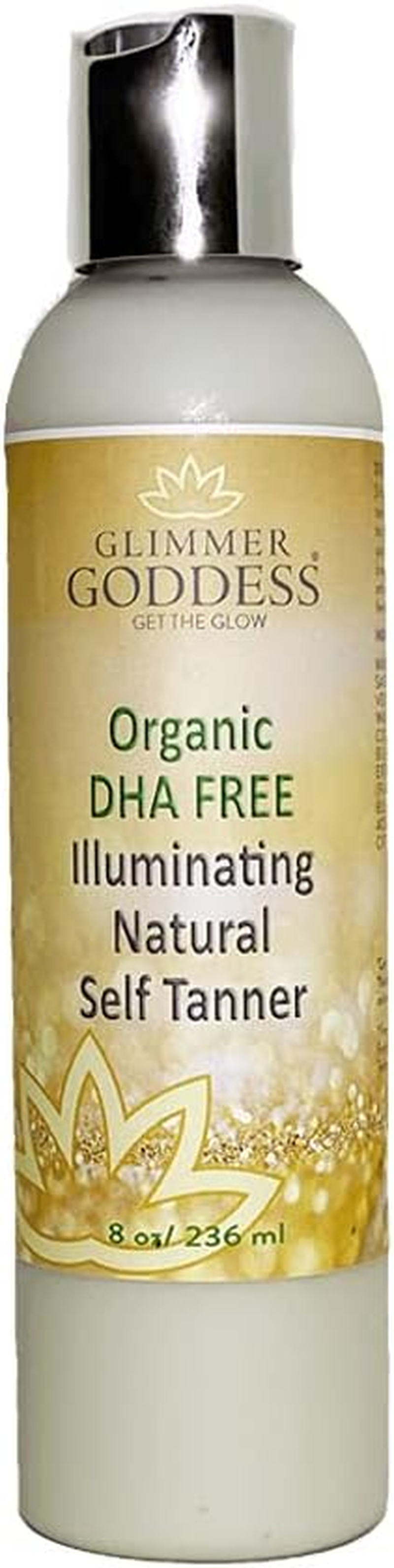 Glimmer Goddess Organic Dha-Free Self Tanning Lotion &ndash; Natural Sunless Tanner with Erythrulose, Aloe Vera, Shea & Cocoa Butter &ndash; Vegan & Cruelty Free Moisturizing Bronzing Lotion image number 2