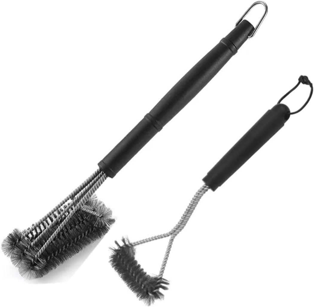 Grill Brush and Scraper - 2PCS Grill Cleaner Brush Grill Accessories for Outdoor Grill - Safe BBQ Brush for Grill Cleaning - Gifts for Men Dad Boyfriend image number 2