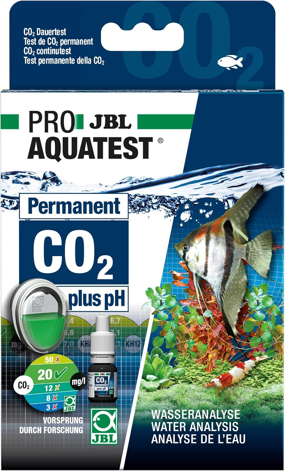 JBL Water Test Set, for Freshwater Aquariums, Proaquatest Co2-Ph Permanent image number 6