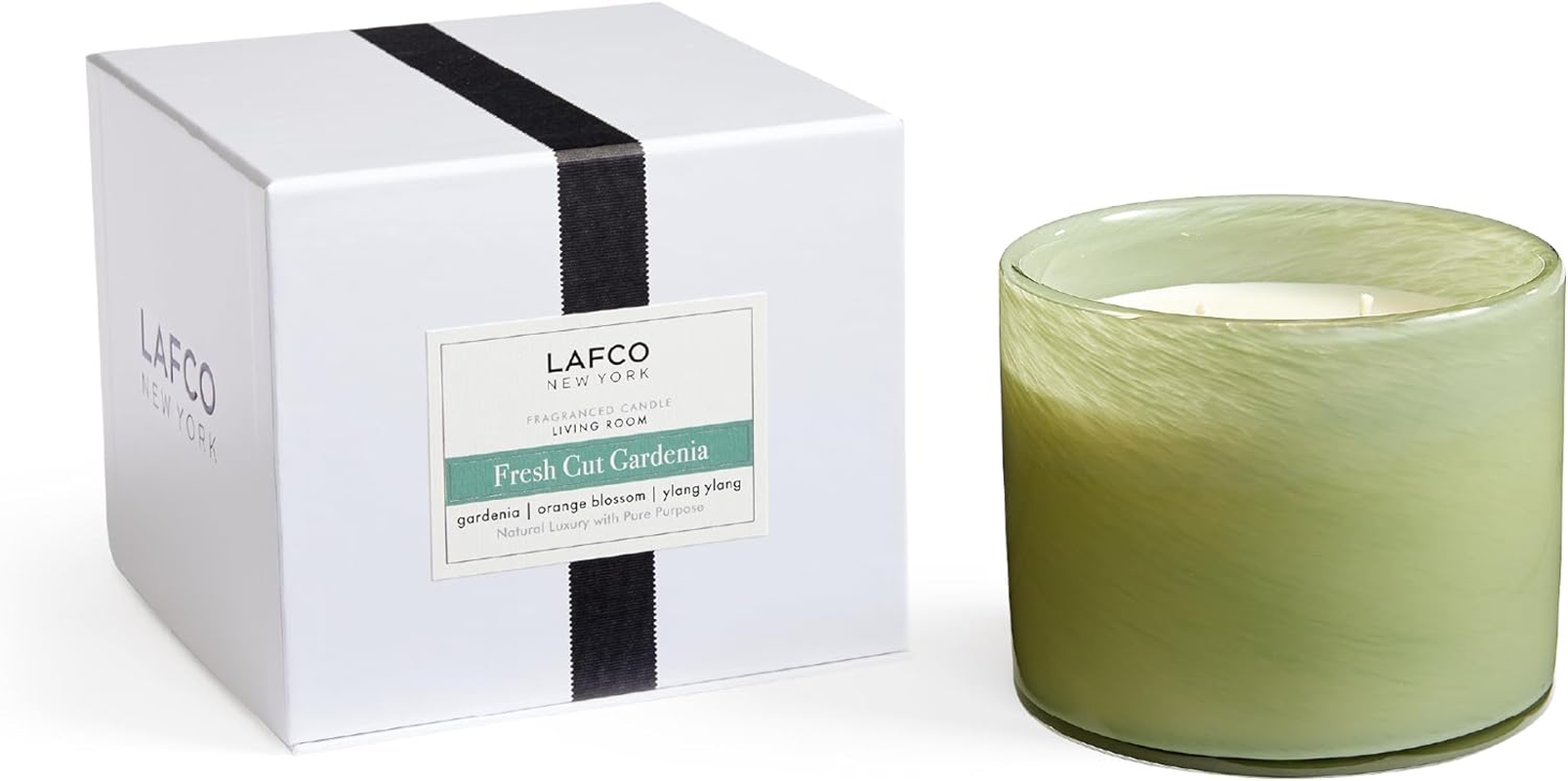Lafco Fresh Cut Gardenia 3-Wick Candle, Green, 30 Ounce