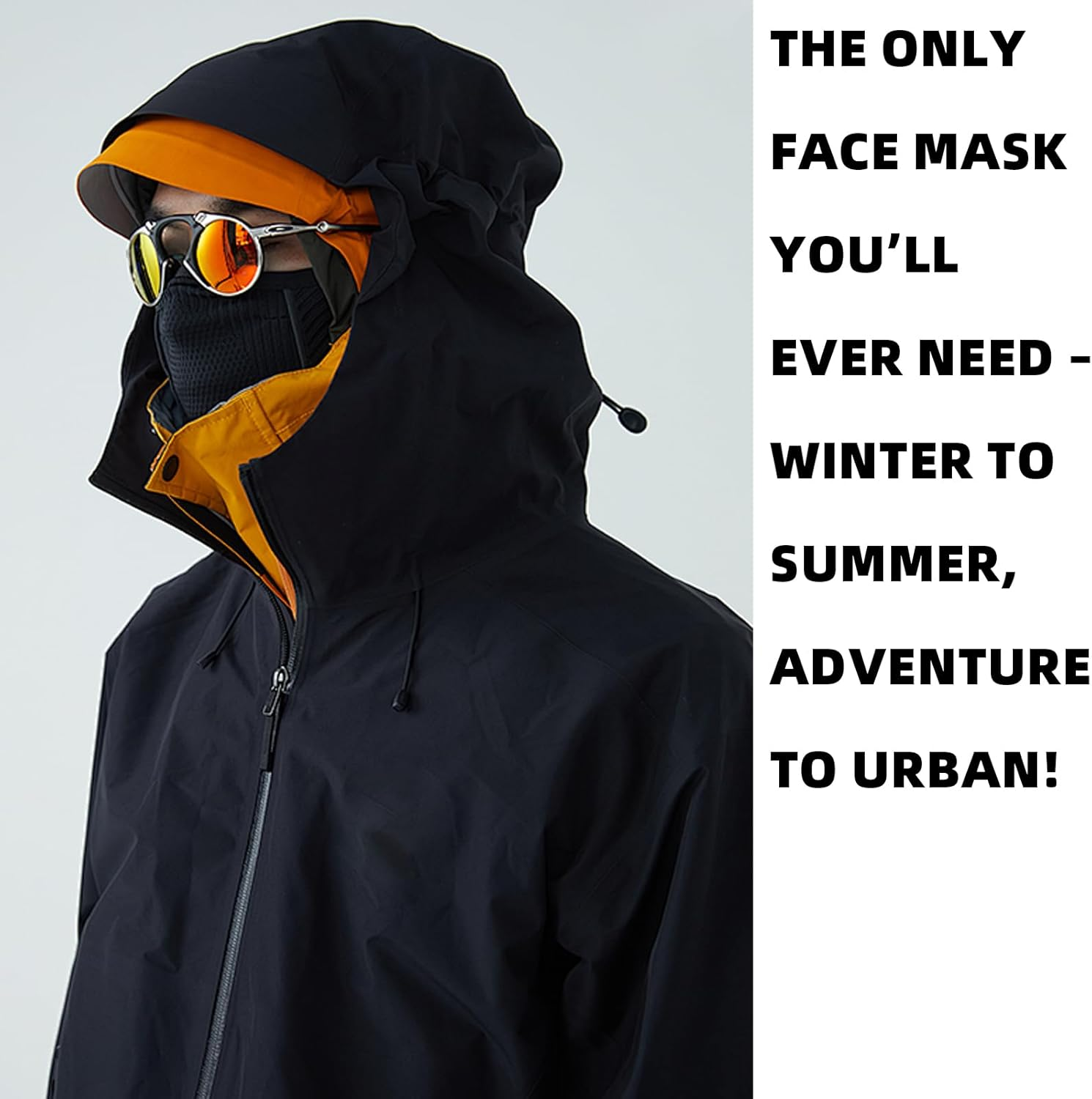 Luojinluoda Balaclava Shiesty Ski Mask, Windproof Motorcycle UV Protector Neck Gaiter for Men/Women, Breathable Cooling Tactical Face Mask for Summer, Neck Warmer Men/Women Outdoor for Winter (Black) image number 5