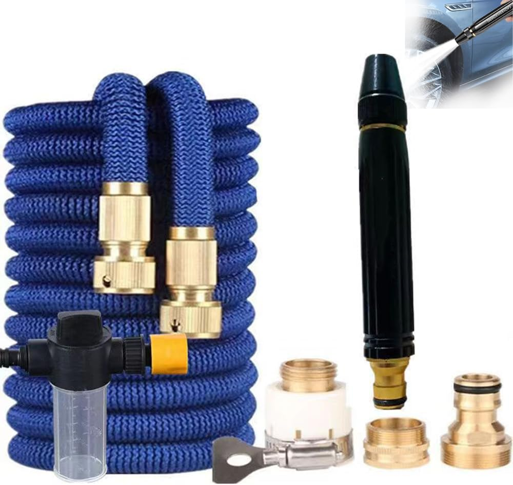 Expandable Garden Hose, Retractable Water Hose, Lightweight Water Pipe, Flexible Expanding Hose, High Pressure Water Gun Cleaning Kit, Flexible Outdoor Hose image number 4