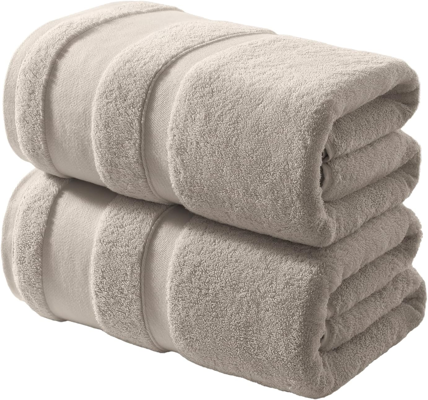 REDKISS 100% Cotton Bath Towels Set of 2, Extra Large Bath Sheets 35 X 70 Inches, 800 GSM, Quick Dry, Ultra Soft & Super Absorbent Bathroom Towel Sets for Bathroom, Gym, Spa, Pool & Hotel, White