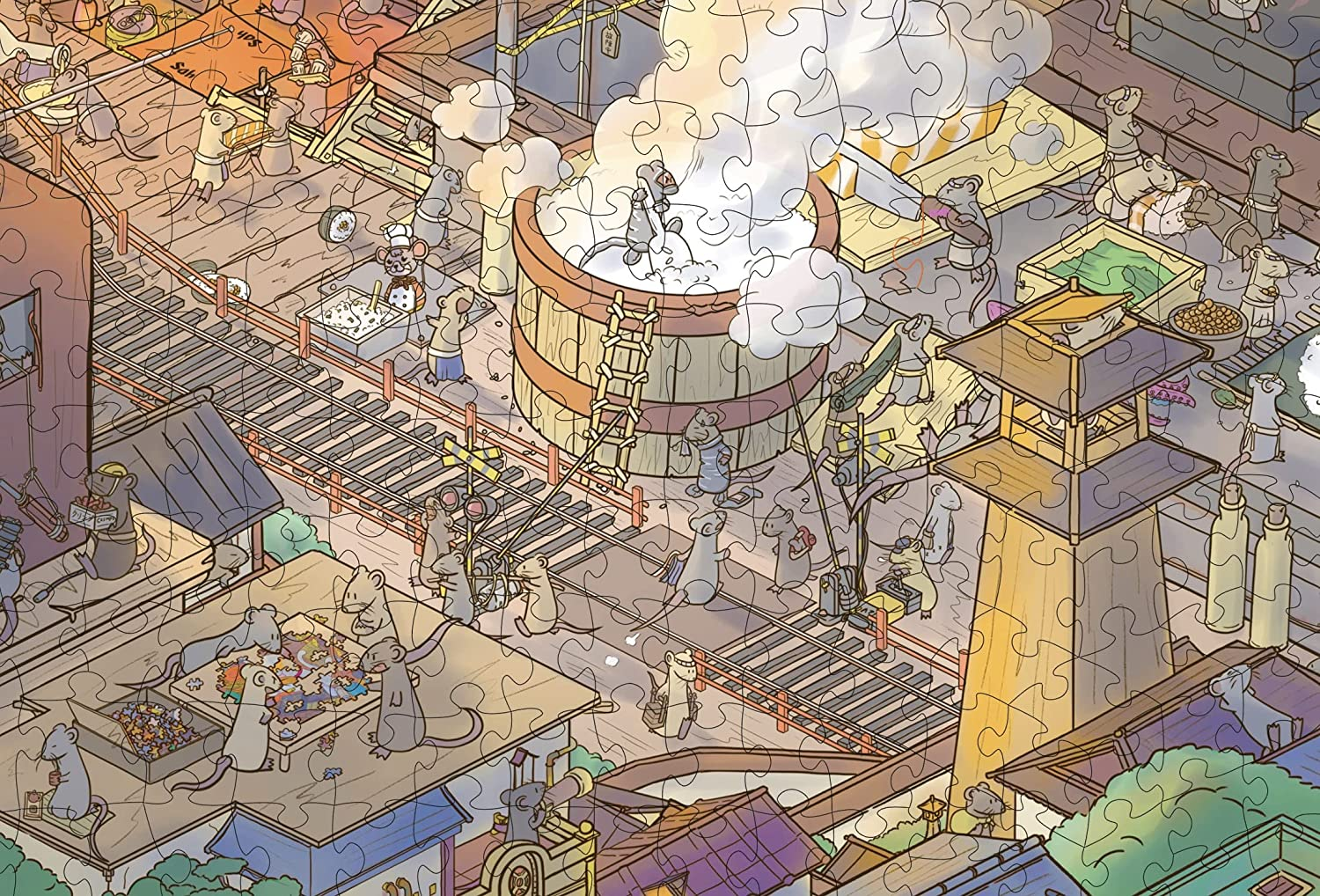 Magic Puzzle Company the Busy Bistro - 1000 Piece Jigsaw Puzzles from The image number 4