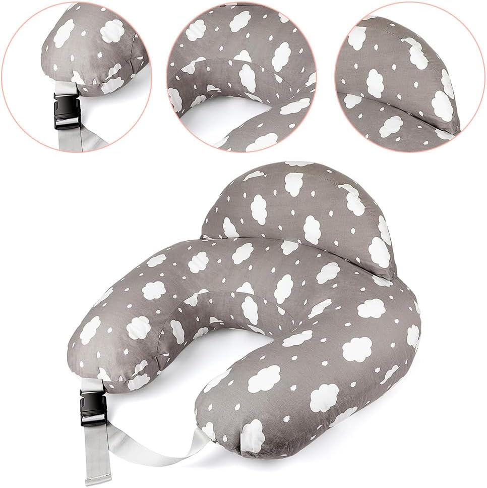 Nursing Pillow,Cradle Arm Pillow,Enhanced Support & Comfort,Adjustable Waist Strap,Wider Breastfeeding Cushion,Fit for All image number 1