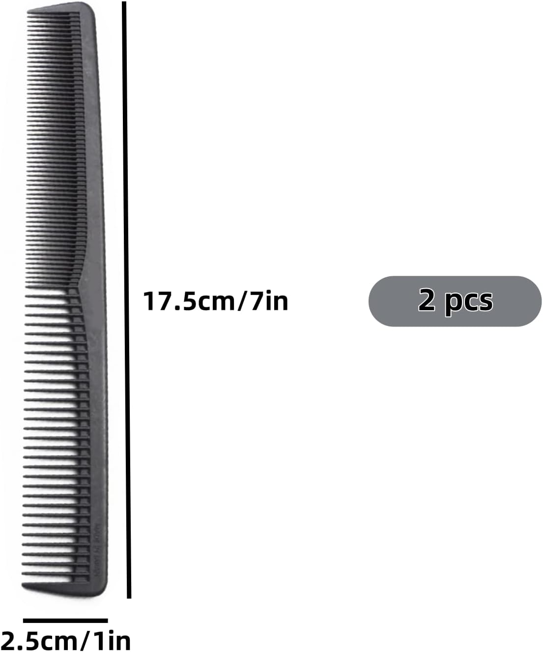 LIANRISES 2Pcs Cutting Comb, Hair Comb Fine Tooth, Barber Comb for Women and Mens Hairdressing Comb, Heat Resistant anti Static, Coarse Fine 2 Teeth