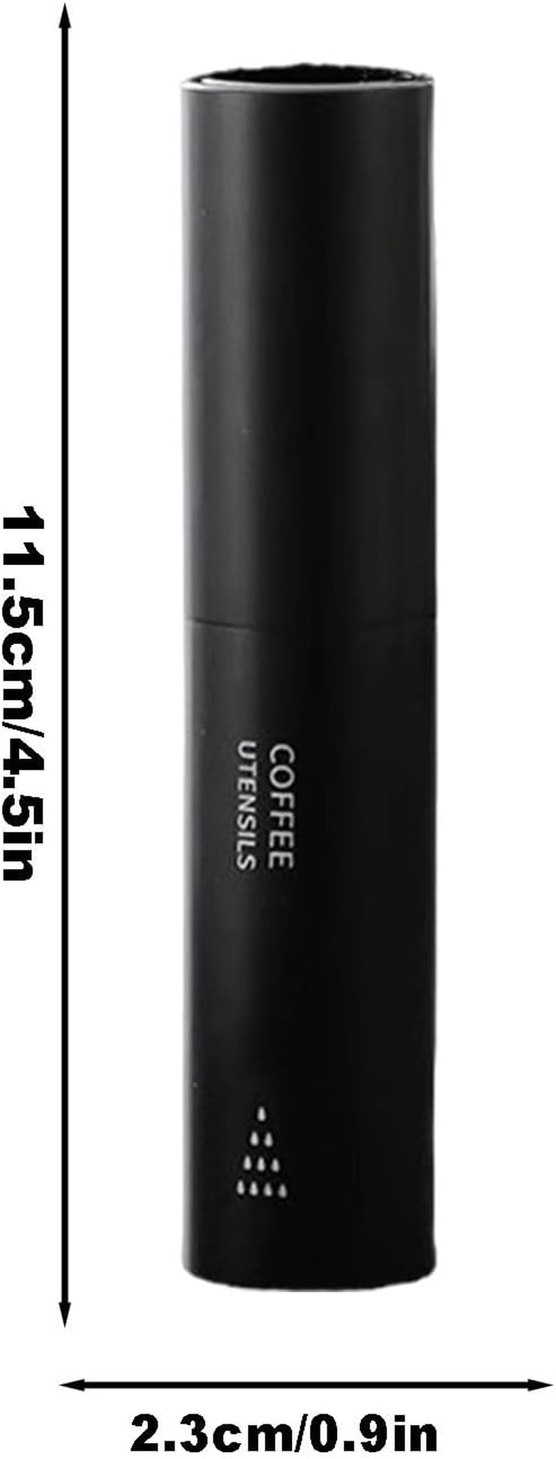 Coffee Dosing Cup Spray Bottle 10Ml Aluminum Shell Glass Inner Liner 2.3X2.3X11.5Cm Refillable Container Fine Mist Dispenser Storage Case for Consistent Brewing Static Reduction Water Spray Spritzer - Black image number 2