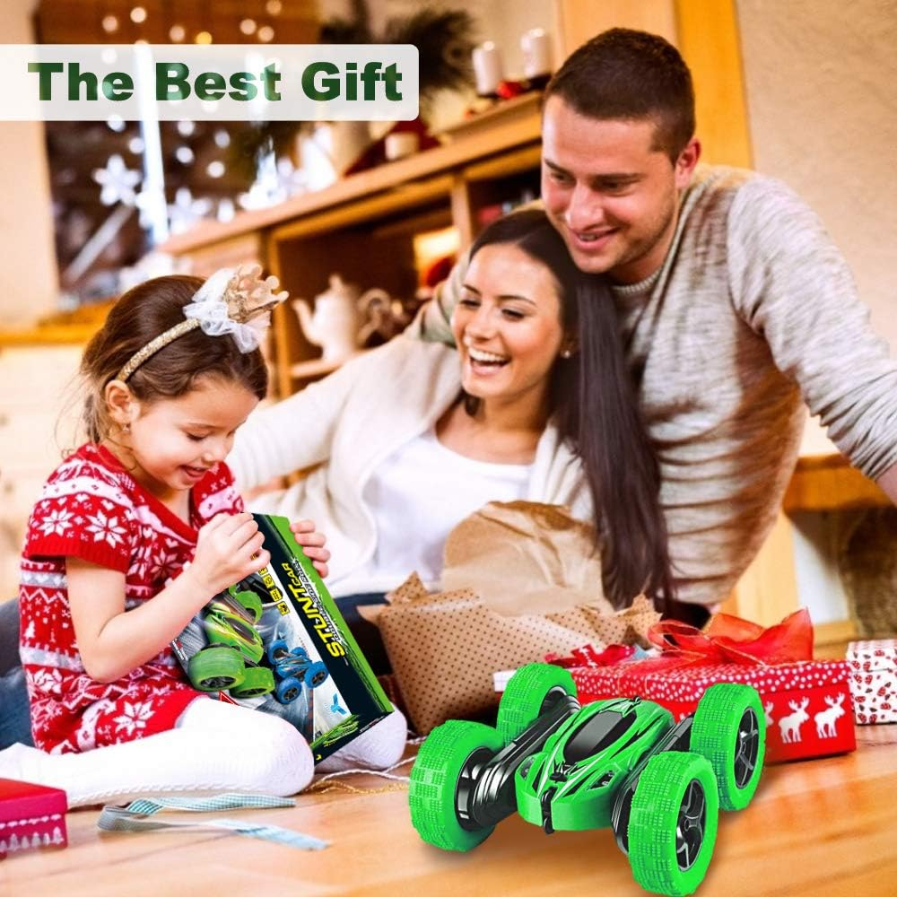 Boy-Toys-Remote-Control-Car-Rc-Cars: Transform Stunt Trucks with 4 Battery 2.4Ghz Controller and 4 WD, Double Rotating Vehicles 360&deg; Flips, Kids Birthday Gifts for Age 5 and up Year Old Boys & Girls image number 2