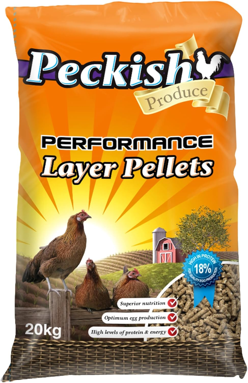 Peckish Performance Layer Pellets, 5Kg, Brown - Supports Egg Production, High Protein for Growth, Balanced Energy in Pellet Form, Added Calcium and Minerals - Ideal for Healthy Laying Hens image number 2