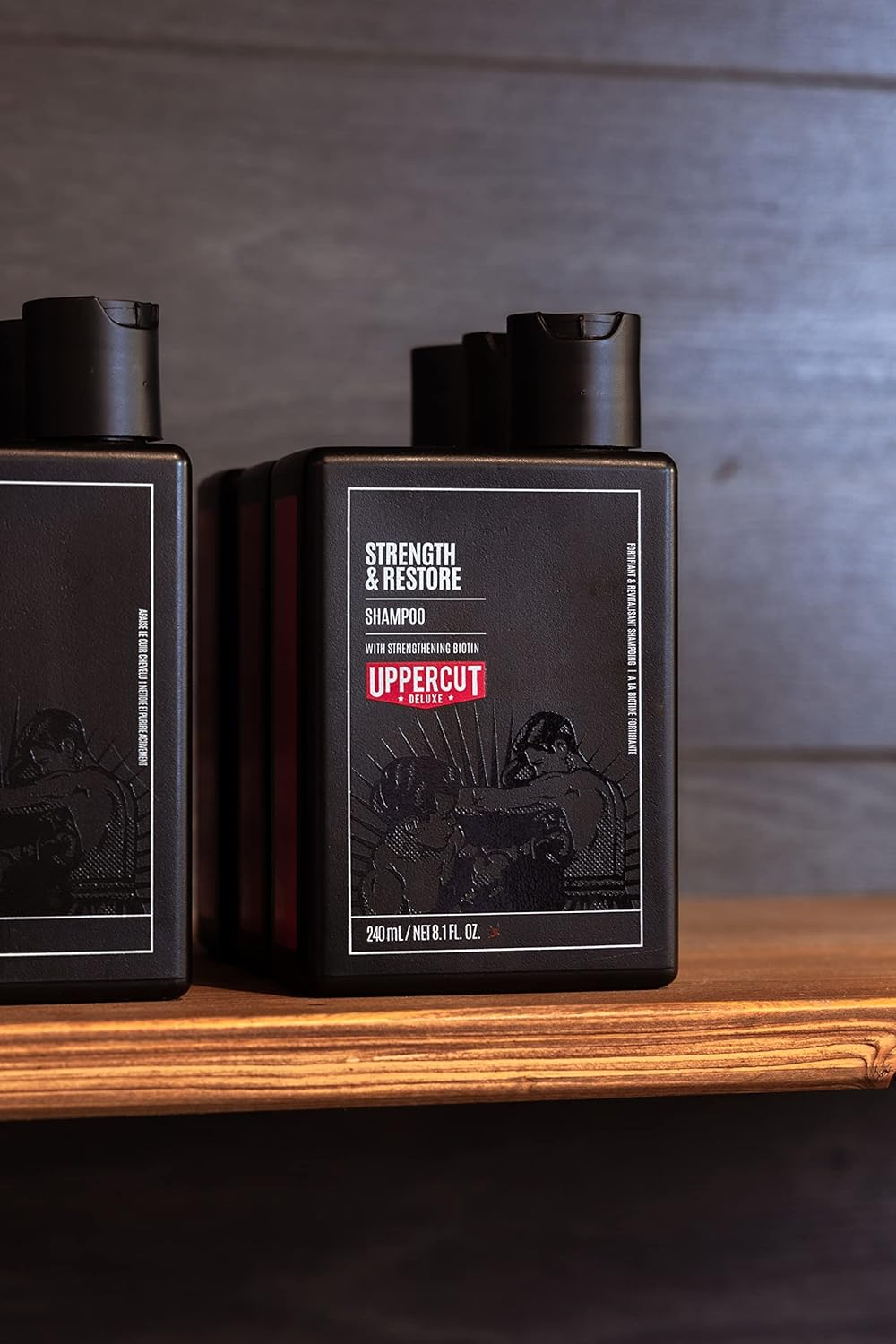 Uppercut Deluxe Strength and Restore Shampoo, Mens Hair Shampoo Infused with Biotin and Caffeine to Help Promote Healthy Hair Growth, Mens Moisturising Shampoo 240Ml image number 2