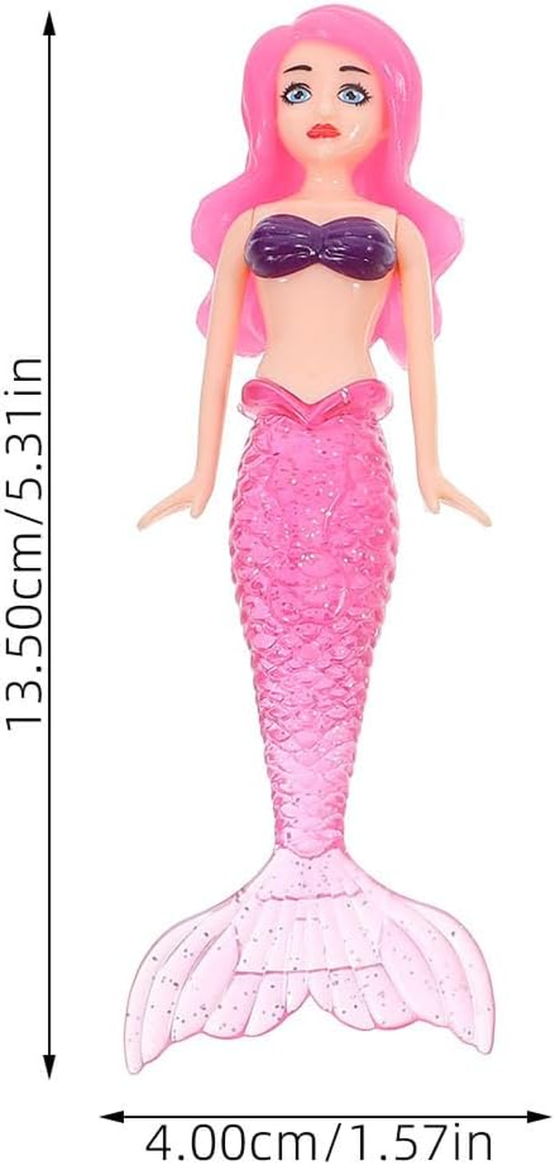 4Pcs Diving Toys Swimming Pool Water Swimming Toys Pool Diving Game Sinking Mermaid Toy Pool Games Pool Toys for Water Toy for Pool Rings for Diving Plastic ERINGOGO image number 1