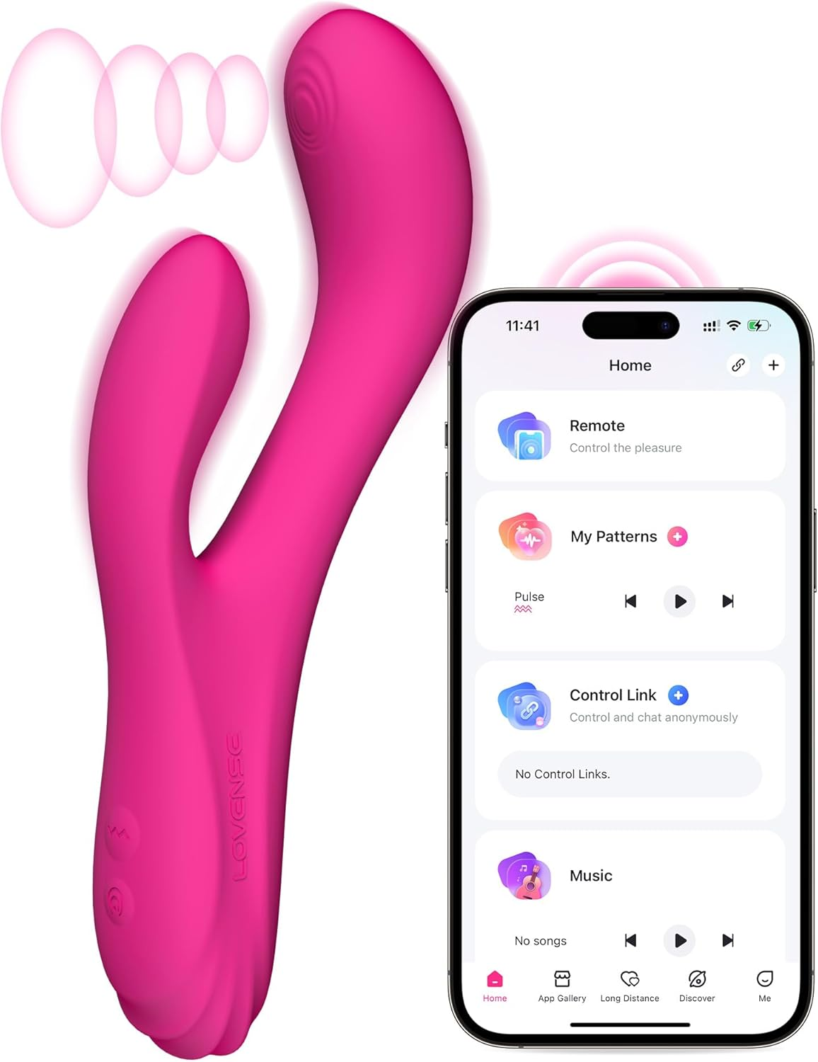 LOVENSE Osci 3 Rabbit Sex Toy Vibrator with APP Control,G-Spot Vibrator & Oscillation Massager with Dual Motor for Clitoral Stimulator,Adult Toys for Women Couple with Wireless Remote Control Vibrator image number 6