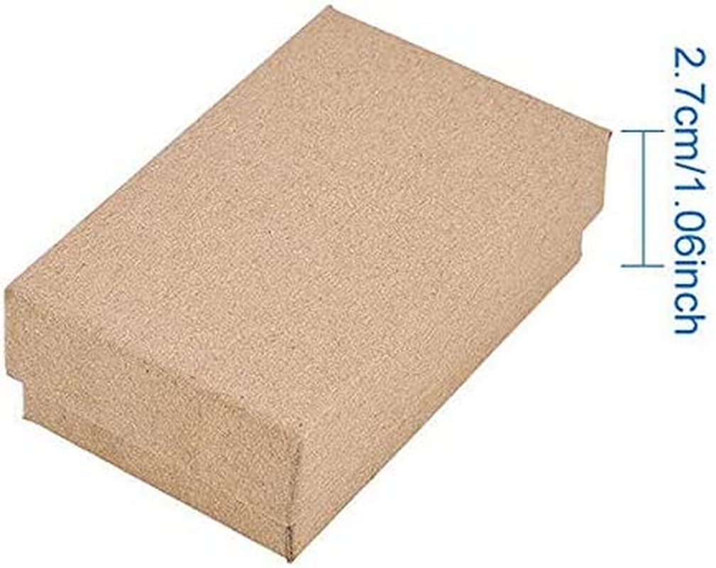24PCS Kraft Paper Box Small Kraft Paper Jewelry Box Handmade Cardboard Packing Box Wedding Decorations image number 2
